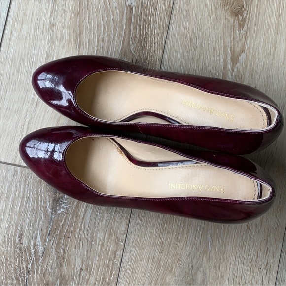 Enzo Angiolini Dixy Red Plum Patent Leather Pumps - Picture 4 of 14